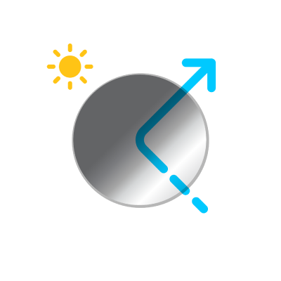 Single Vision + Blue + Photo + Grey + Standard (SPH+0375 CYL0000)